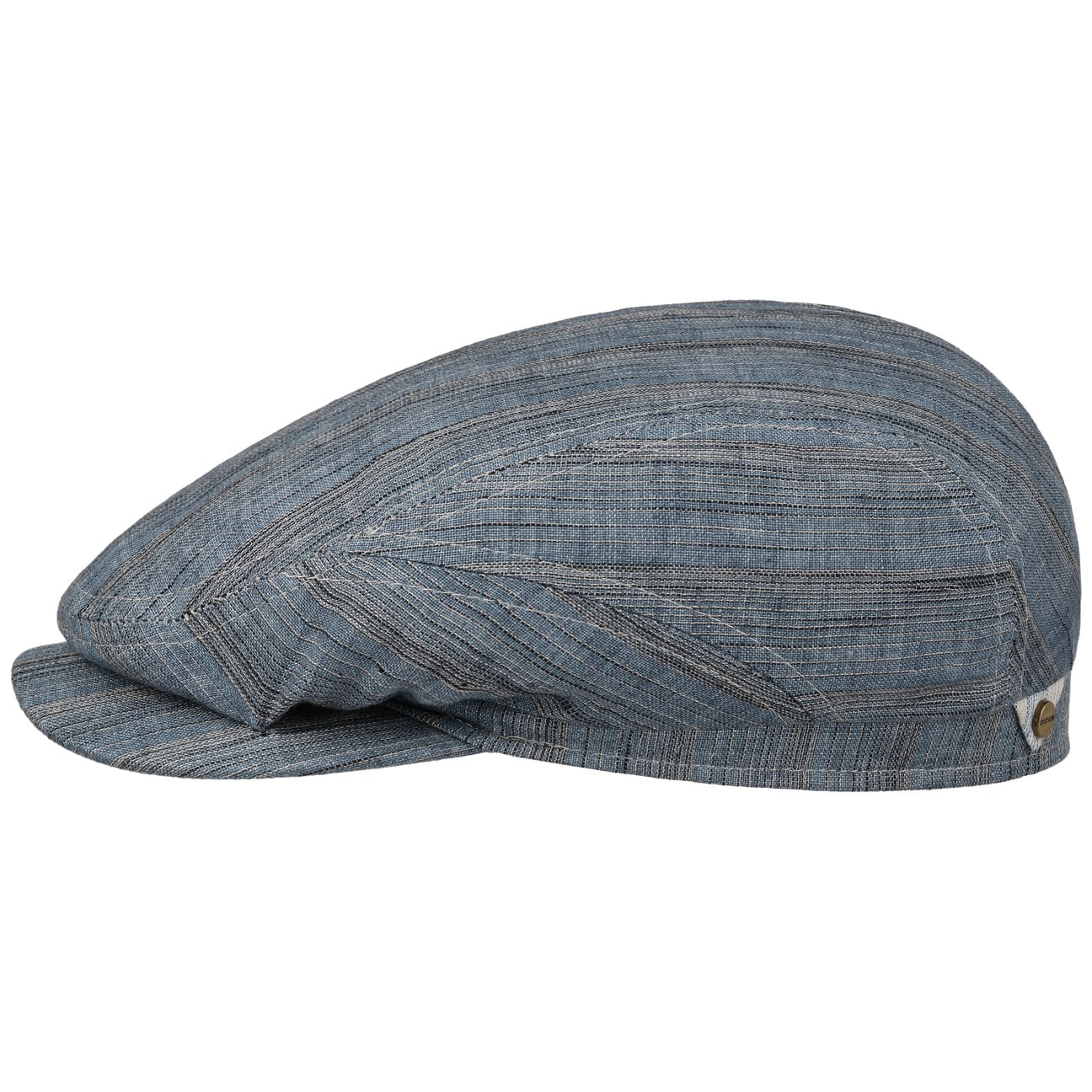Tesrick Stripe Driver Linen Flat Cap - JJ Hat Center ®