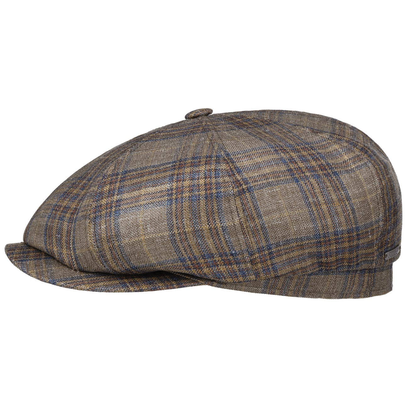 Hatteras Silk Mix Check Flat Cap - JJ Hat Center ®