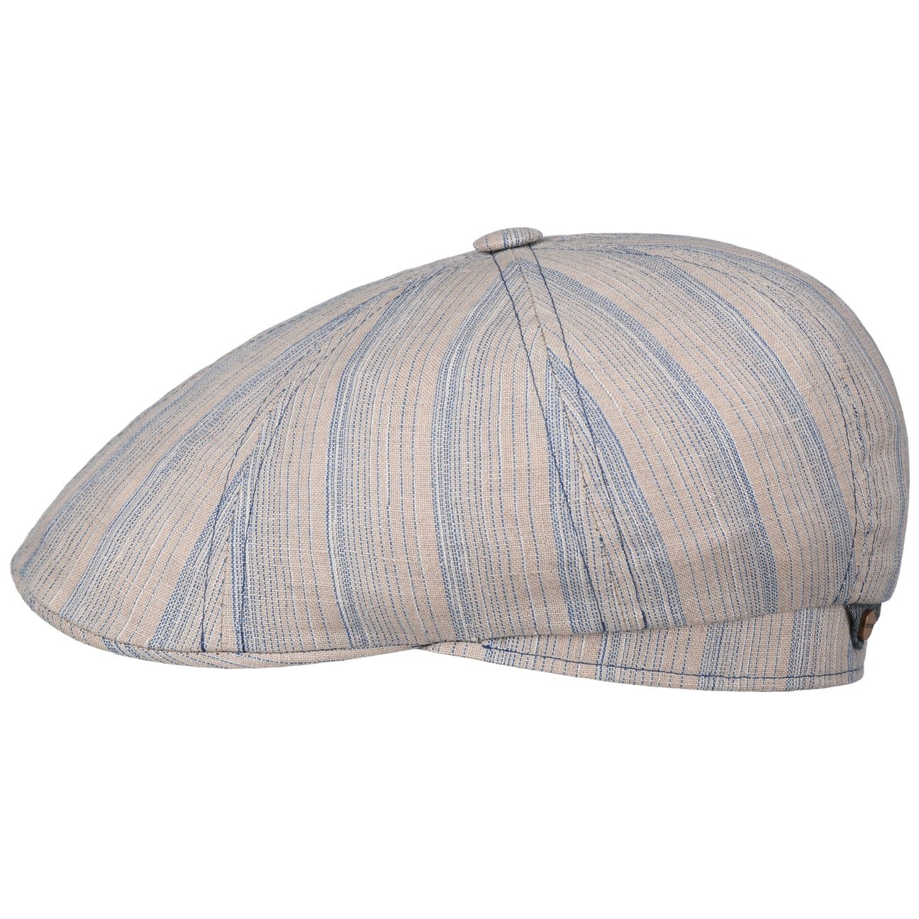 Tesrick Stripe Linen Flat Cap - JJ Hat Center ®