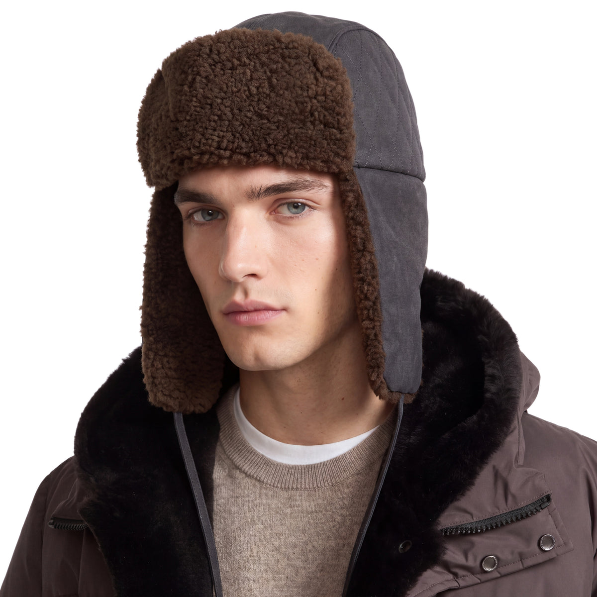 Quilted Sides Bomber Trapper Hat