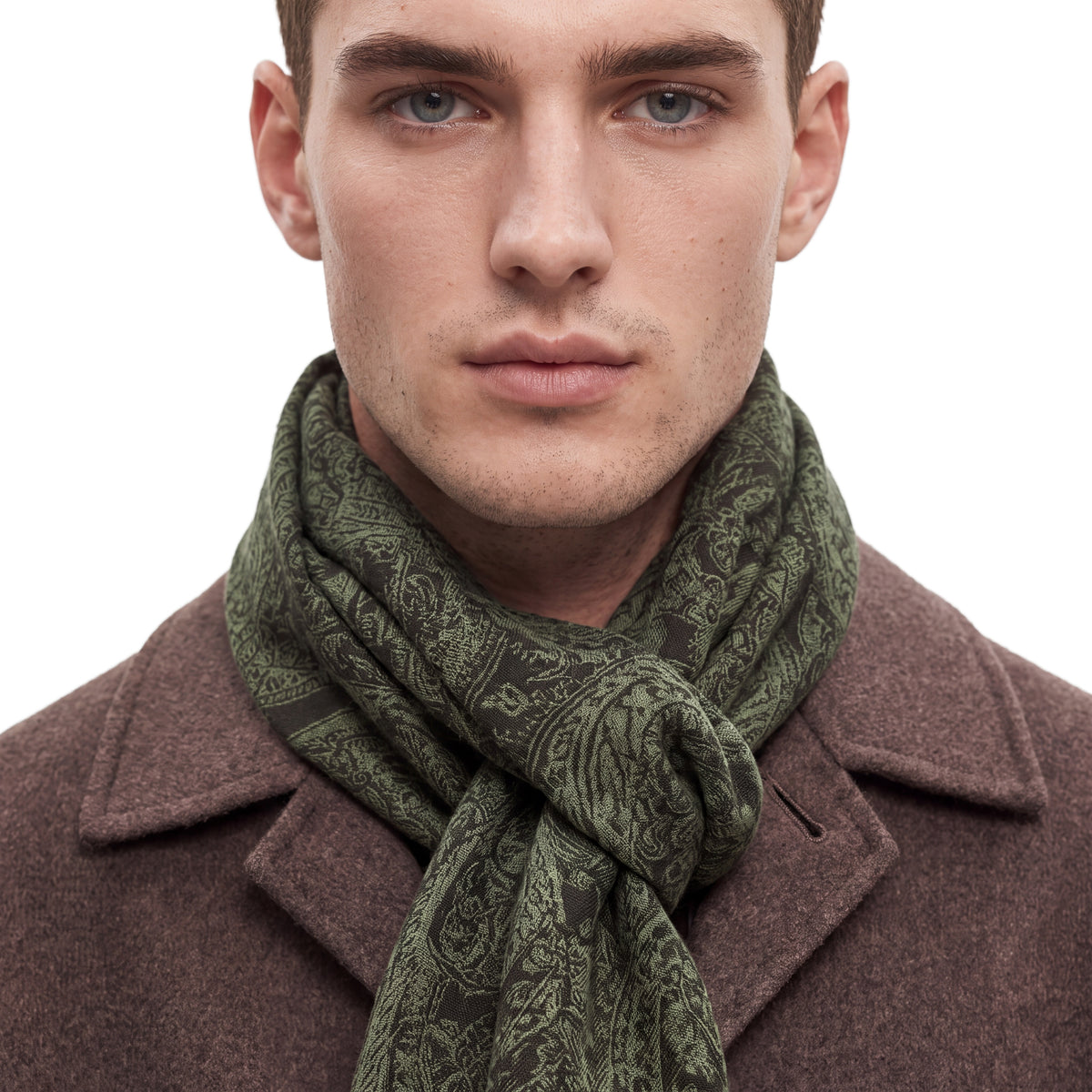 Twotone Paisley Mix Wool Scarf - JJ Hat Center ®