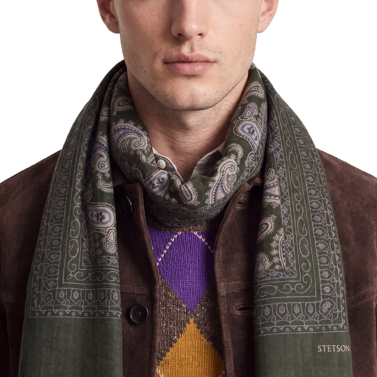 Paisley Print Wool Scarf - JJ Hat Center ®